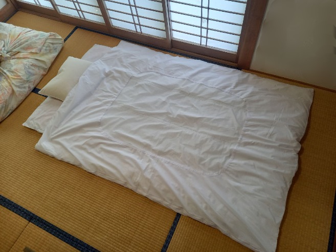 レンタル布団を敷いた様子